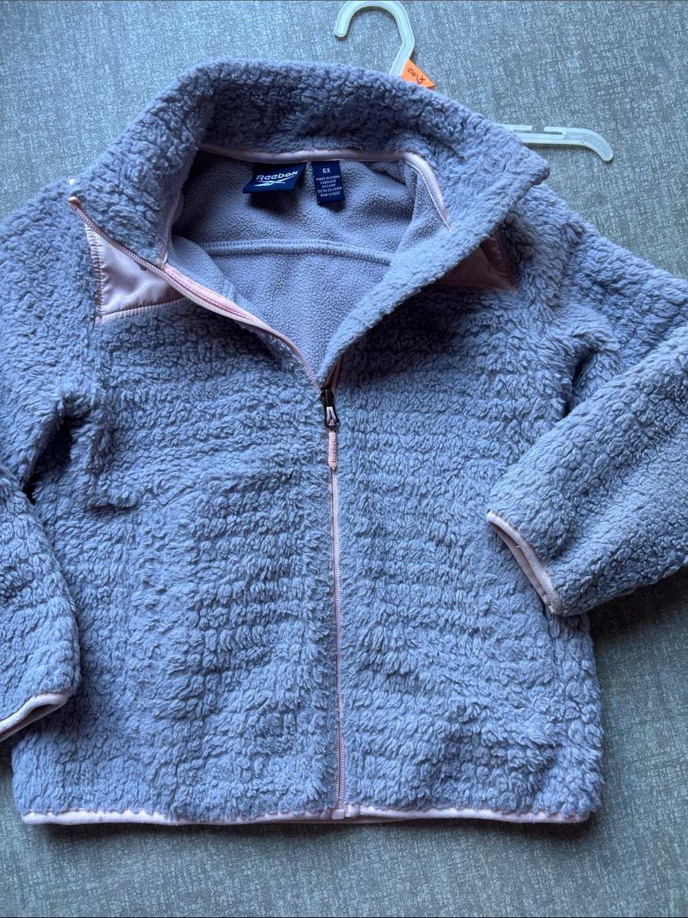 Reebok Kids Gray Sherpa Zip-Up Jacket